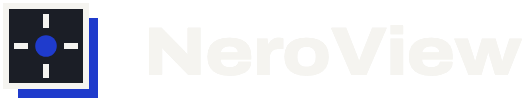 NeroView brand asset: Lockup — on ink (PNG, 524×104 base)