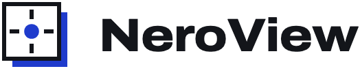 NeroView brand asset: Lockup — on light (PNG, 524×104 base)